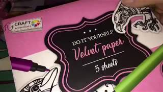 Action DIY Velvet Paper  5 Blatt  Malen  1 Twinmarker Tiger  CRAFT Sensation  Creative Art [upl. by Attekal177]