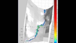 Titan2D simulation of the 2005 Vazcun Valley Lahar [upl. by Candace355]