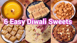 Diwali Recipes 2024  Quick amp Easy Sweets amp Desserts  6 Instant Healthy Deepavali Recipes [upl. by Tollmann]