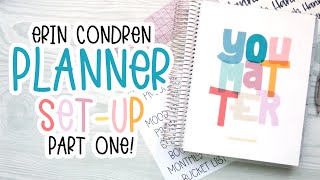 SET UP MY PLANNER WITH ME  PART 1  2023  2024 Erin Condren Hourly [upl. by Araiek437]