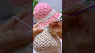 Amazing Crochet Cap 😁 🧢 crochet decoration diy bagmaking [upl. by Annaegroeg]