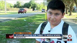 12yearold Collier County student arrested for threats to kill [upl. by Jael711]