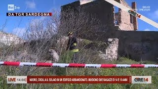 Nuoro crolla il solaio di un edificio abbandonato Muoiono due ragazzi  Ore 14 del 02042024 [upl. by Pellegrini]