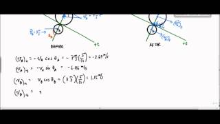 Oblique Impact Example 2 12  Engineering Dynamics [upl. by Simonsen]