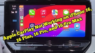 Apple CarPlay Not Working on iPhone 16 16 Plus 16 Pro and 16 Pro Max Fixed [upl. by Enicnarf994]