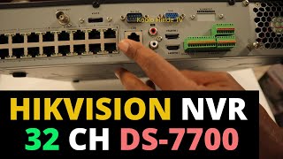 Hikvision nvr 32 channel ds 7700 series unboxing and setup [upl. by Llerrem478]