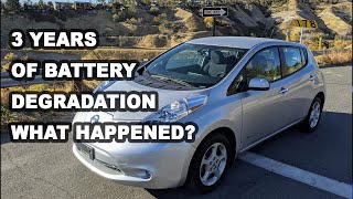 1st Gen Nissan Leaf Battery Degradation After 3 Years [upl. by Lyrak516]