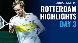 Rublev Faces Murray Medvedev Zverev amp Nishikori Take To Court  Rotterdam 2021 Day 3 Highlights [upl. by Lutim386]