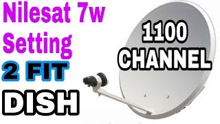 Nilesat 7w 2 Fit Dish Full setting [upl. by Sacken]