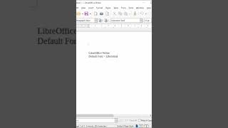 Default font in LibreOFFICE writerlibreofficetutorial libreofficewriter short [upl. by Nylssej177]