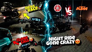 Hyper ride in traffic 🤯  Mt 15 Vs Duke 390 Drag Race 🚀  Fake Road Rage 😂🤣 mt15 duke390 [upl. by Alegnave342]