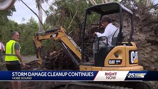 Cleanup continues in Hobe Sound after tornado causes damage [upl. by Ellenahc]