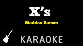 Maddox Batson  X’s  Karaoke Guitar Instrumental [upl. by Ais]