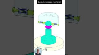 Quick clamp release mechanism autocad engineering mechanism machine mechanical 3d solidworks [upl. by Asilam958]