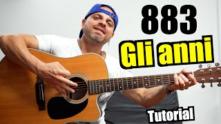 Tutorial Chitarra  GLI ANNI 883  MAX PEZZALI ACCORDI [upl. by Nhguaval]