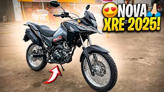 SAINDO DA HONDA DE XRE 2025 😍 DETALHES EXCLUSIVOS e PREÇO [upl. by Naujled]