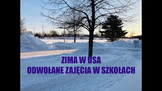 Zima w USA  Odwołane zajęcia w szkołach ❄️❄️❄️ [upl. by Yenruoj]