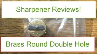 BRASS Round Double Hole Sharpener  Pencil Sharpener Reviews [upl. by Frasco]