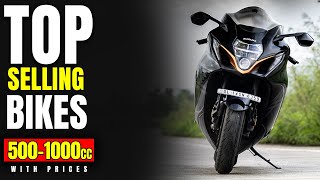 Top 10 selling 500cc to 1000cc bike in july 2022  500cc 1000cc bike in india [upl. by Glick]