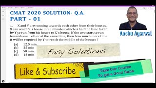 CMAT 2020 Solutions QA Part 01  CMAT 2022 PREPARATION [upl. by Tifanie]