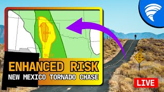 LIVE Enhanced Risk  Tornado Chase in New Mexico  Texas [upl. by Atirb]