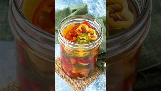 EASY Pickled Peppers 🌶️  Preserve your Harvest [upl. by Nolahs]