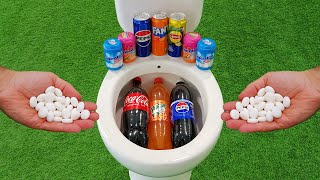 Big Coca Cola Yedigün Pepsi Mentos VS Popular Sodas  Fanta Lipton and Mentos in the toilet [upl. by Eronaele]