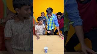 1 Cup 1 Ball Challenge🤣 shorts funny comedy [upl. by Yngad]