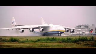 Antonov AN225 landing in Mactan Cebu International Airport Nov122013 [upl. by Euqirdor]