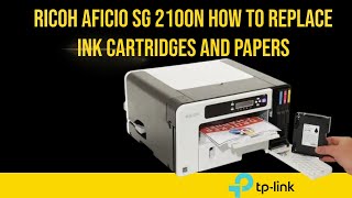 Ricoh Aficio SG 2100N how to replace ink cartridges and papers [upl. by Jorgenson]