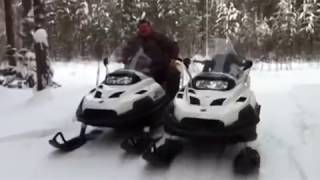 Snowmobile ride in the deep Siberian forest На снегоходах по тайге [upl. by Kylynn]