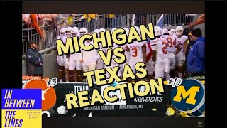 Michigan Wolverines vs Texas ReviewReaction [upl. by Diad432]