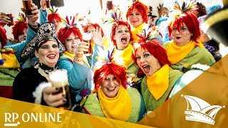 Karneval 2018 in Düsseldorf Die Möhne stürmen das Rathaus [upl. by Golliner754]