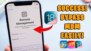 MDM Bypass iOS 18 or Lower iOS 2024  No Jailbreak iPhone amp iPad Supported [upl. by Perloff]