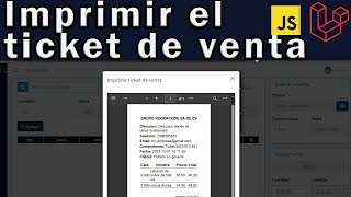 Imprimir ticket de venta en el sistema de punto de venta con Laravel 10 [upl. by Atteniuq978]