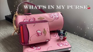 what’s in my coach nolita barrel bag 🍒 [upl. by Alinna]