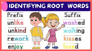 IDENTIFYING ROOT WORDS  English Lessons for Children   Improve Reading amp Vocabulary Skills [upl. by Inverson312]