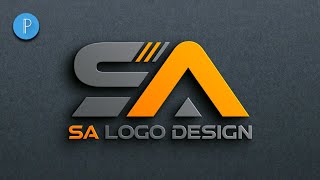 SA logo design  pixellab logo design  pixellab editing  professional logo tutorial  SA logo [upl. by Yrocej578]