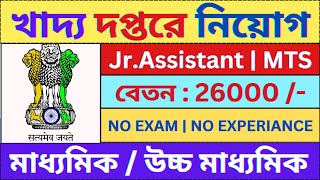 খাদ্য দপ্তরে নিয়োগ 2024  FSSAI  Govt Jobs  WB New Recruitment 2024  bhadreswarstudycentre [upl. by Sualkcin]