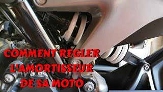 Comment régler lamortisseur arrière dune moto précharge 🔧  Tuto 02 [upl. by Dulciana392]