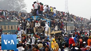 Tens of Thousands Gather in Bangladesh For Annual Bishwa Ijtema  VOANews [upl. by Tenaej]