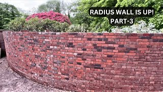 19th century Radius Brick wall Is Up To Height  Part3 bricklaying construction youtube yt [upl. by Annaet874]