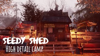 Fallout 76 High Detail Seedy Shed Camp No Commentary [upl. by Elo]