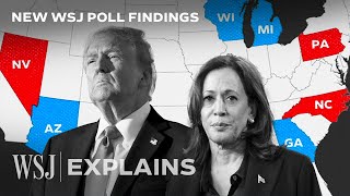 Trump Harris Tied in Swing States Despite Trump Leading on Top Issues  WSJ [upl. by Thorncombe437]