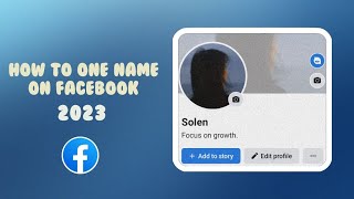 How to one name on Facebook 2023  Tutorial  Old or new account onename [upl. by Robson547]