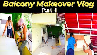 DIY Balcony Makeover at Home  Low Budget makeoverbalconydecorideas interiordesign goviralvideo [upl. by Kciredec]