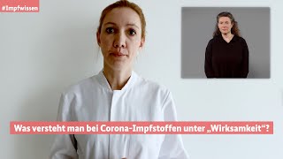 Impfwissen Teil 6 Was versteht man bei CoronaImpfstoffen unter „Wirksamkeit“ DGS [upl. by Claiborne]