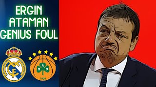 Ergin Ataman genius technical foul  Real Madrid  Panathinaikos [upl. by Garreth]