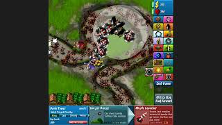 Bloons Tower Defense 4 Track 8  Advanced  Hard  No Lives Lost [upl. by Ahsaenat]