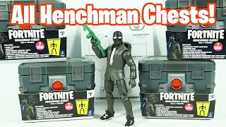 NEW All 4 SHADOW HENCHMAN CHESTS 2021  Fortnite 4quot Inch Action Figure Review  Jazwares [upl. by Aloz]